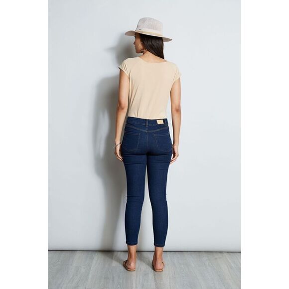 TAHARI Emily SKINNY BUTTON DENIM capri JEANS size 6 BNWT - Picture 5 of 11